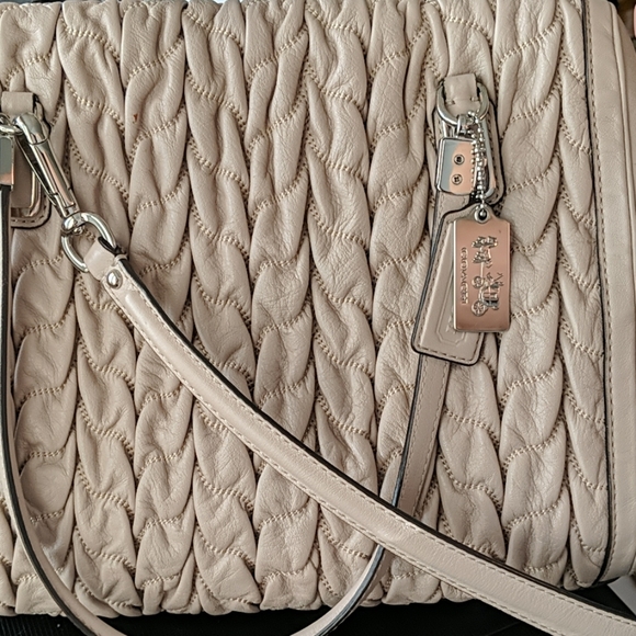 Coach beige shoulder satchel - Picture 7 of 8